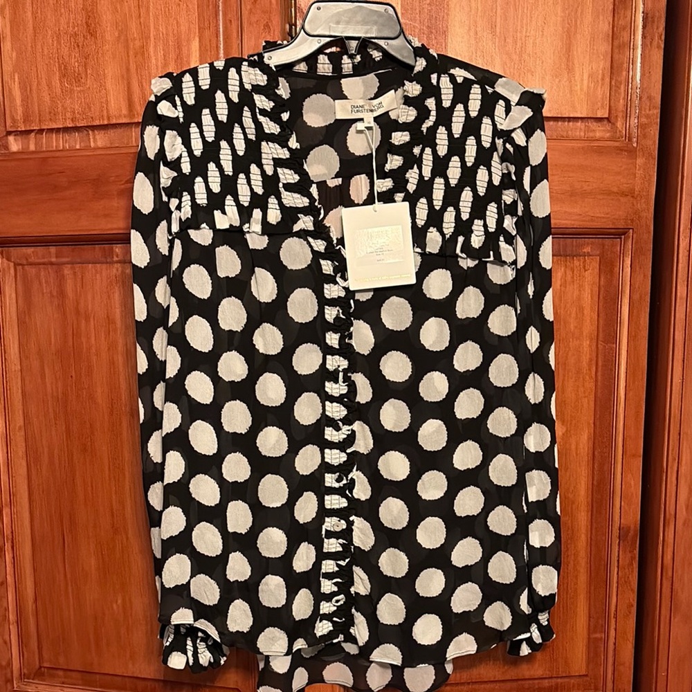 Diane von Furstenberg Black and White Polka Dot Women's set